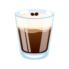 Glass of cream coffee liqueur icon vector. Kahlua mexican drink icon isolated on a white background. Mixed alcoholic coffee drink vector