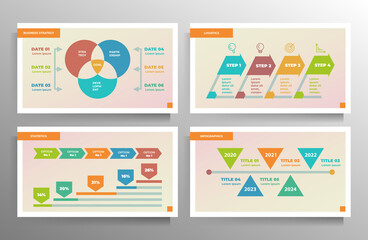 Infographic slide template for your company. Vector.