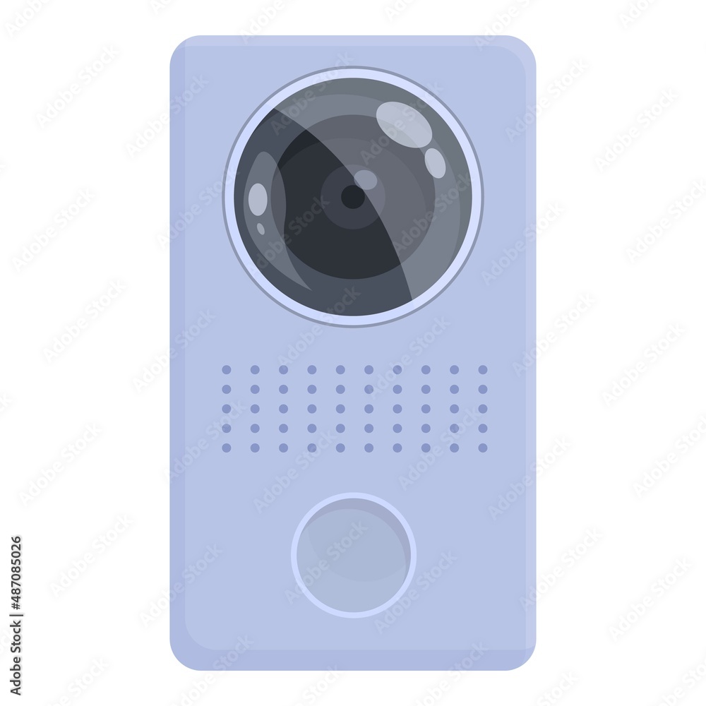 Aufkleber wireless intercom icon cartoon vector. video system. phone camera