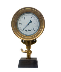 old manometer isolated on white background