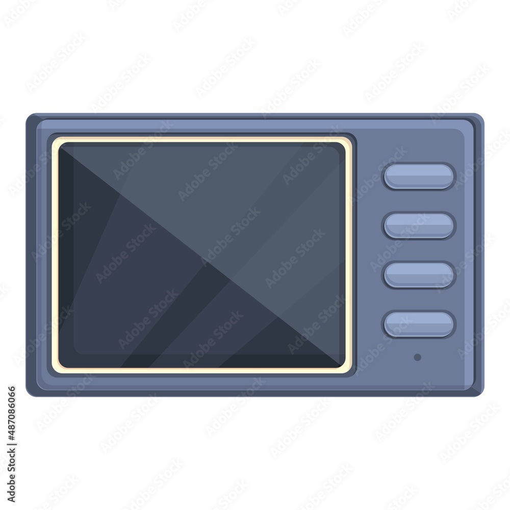Poster home intercom icon cartoon vector. video system. phone security