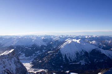 Fototapeta premium European Alps from the top of Zugspitze - Germany's tallest mountain