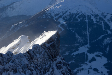European Alps from the top of Zugspitze - Germany's tallest mountain
