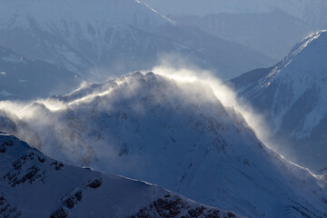 European Alps from the top of Zugspitze - Germany's tallest mountain