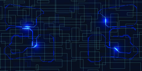 Vector illustrations of digital connecting and communication concepts.Futuristic digital technology artwork and background.