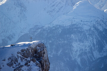 European Alps from the top of Zugspitze - Germany's tallest mountain