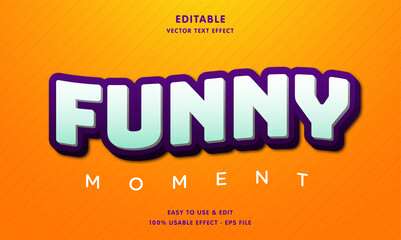 editable funny moment text effect template with modern concept 
