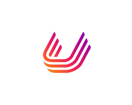 Letter U logo icon design template elements