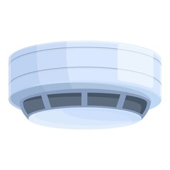 Security home system icon cartoon vector. Smoke detector. Alarm sensor