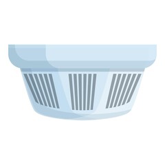Ceiling smoke detector icon cartoon vector. Alarm sensor. Safety system