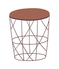 Obraz na płótnie Canvas Basket table. Vector illustration in a flat style.