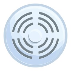 Smoke detector signal icon cartoon vector. Alarm fire. Home system