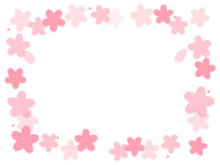 Obraz na płótnie Canvas 桜の花のフレーム・枠のイラスト