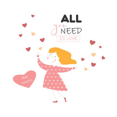 Girl with open heart to this world