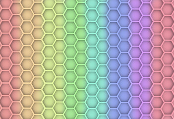 background of six-sided rainbow coloring