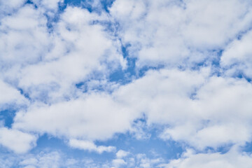 Beatiful blue sky with clouds on a sunny day