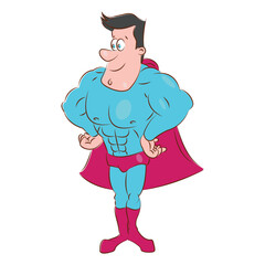 Cartoon superhero cape vector illustration 