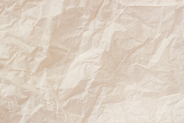 Wrinkled paper close-up. Recyclable material, texture, background