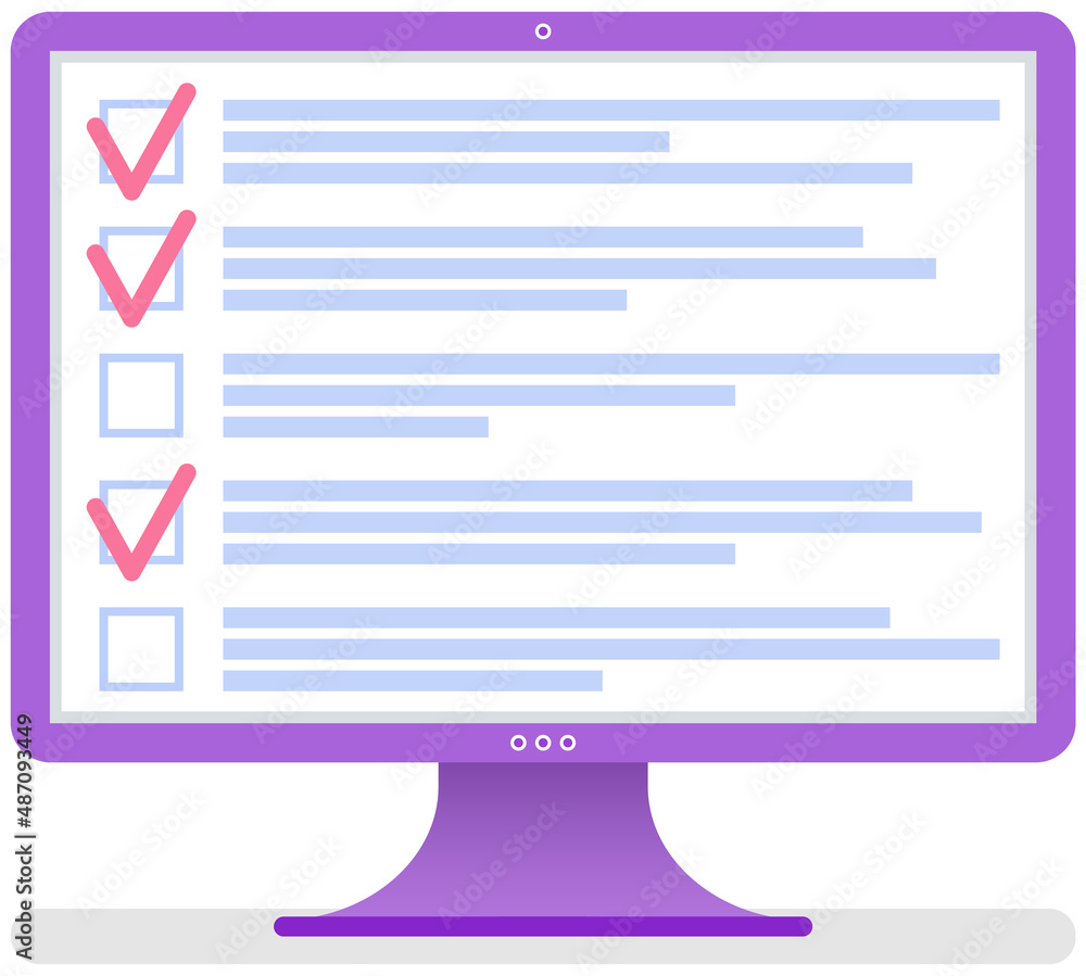 Poster month scheduling, to do list, time management program. checklist, to do plan on monitor. plan fulfil