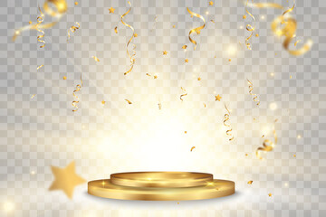 Vector illustration for award winners. Pedestal or platform for honoring prize winners.	
