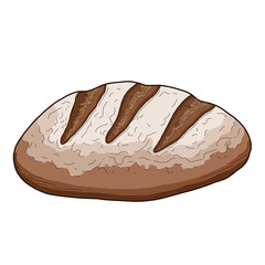 Bread Pastry Bakery Food Colorful Vector Illustration