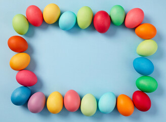 Obraz na płótnie Canvas Colorful Easter Eggs Frame
