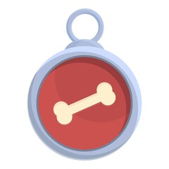 Dog emblem icon cartoon vector. Dog food. Object accessory