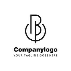 modern letter b company logo template