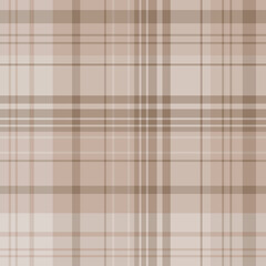 Seamless pattern in beige colors for plaid, fabric, textile, clothes, tablecloth and other things. Vector image.