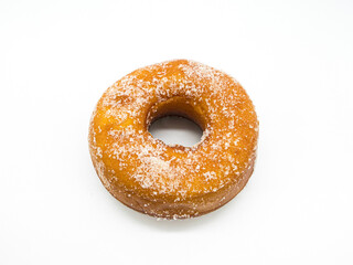 Fototapeta na wymiar 잘 구워서 표면에 설탕을 뿌린 도넛