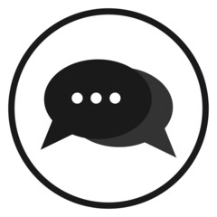 Normal message icon with three dots in the frame