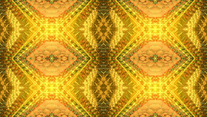 Seamless trippy fractal glowing pattern for background, fabric, wrap, surface, web and print design