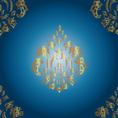 seamless pattern with vintage elements on colorful background