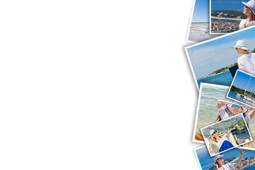 summer travel collage. heap of travel photos. Croatia