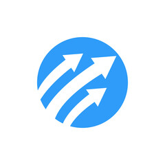 Globe Arrow can be use for icon, sign, logo and etc