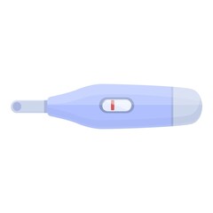 Digital pregnancy icon cartoon vector. Pregnant test. Positive kit