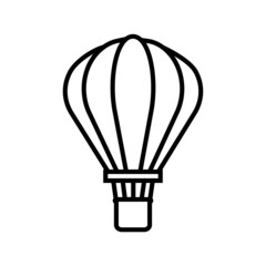 Hot air balloon line icon, vector outline logo isolated on white background