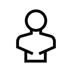 Bust minimalistic line vector icon. Can be used as icon for goods (figurines) or for user, person, customers.