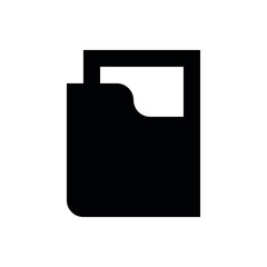 Document minimalistic vector icon. Document in the folder