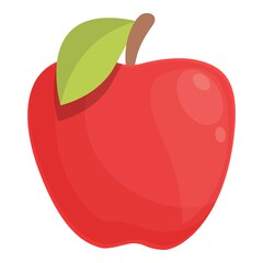 Red apple icon cartoon vector. Sport health. Healthy lifestyle