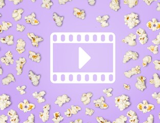 Video concept and a lot of popcorn.  Aesthetics of retro style.
