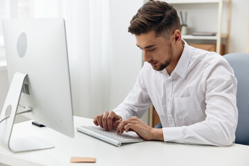 businessmen office worker in a white shirt workplace