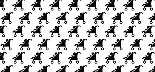 Baby stroller or buggy. Walking for taking care of children. Cartoon vector Baby carriage icon or symbol. Pushchair pictogram. Perambulator pictogram or logo.