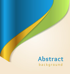 Blue and gold business background. Vector template for your design
