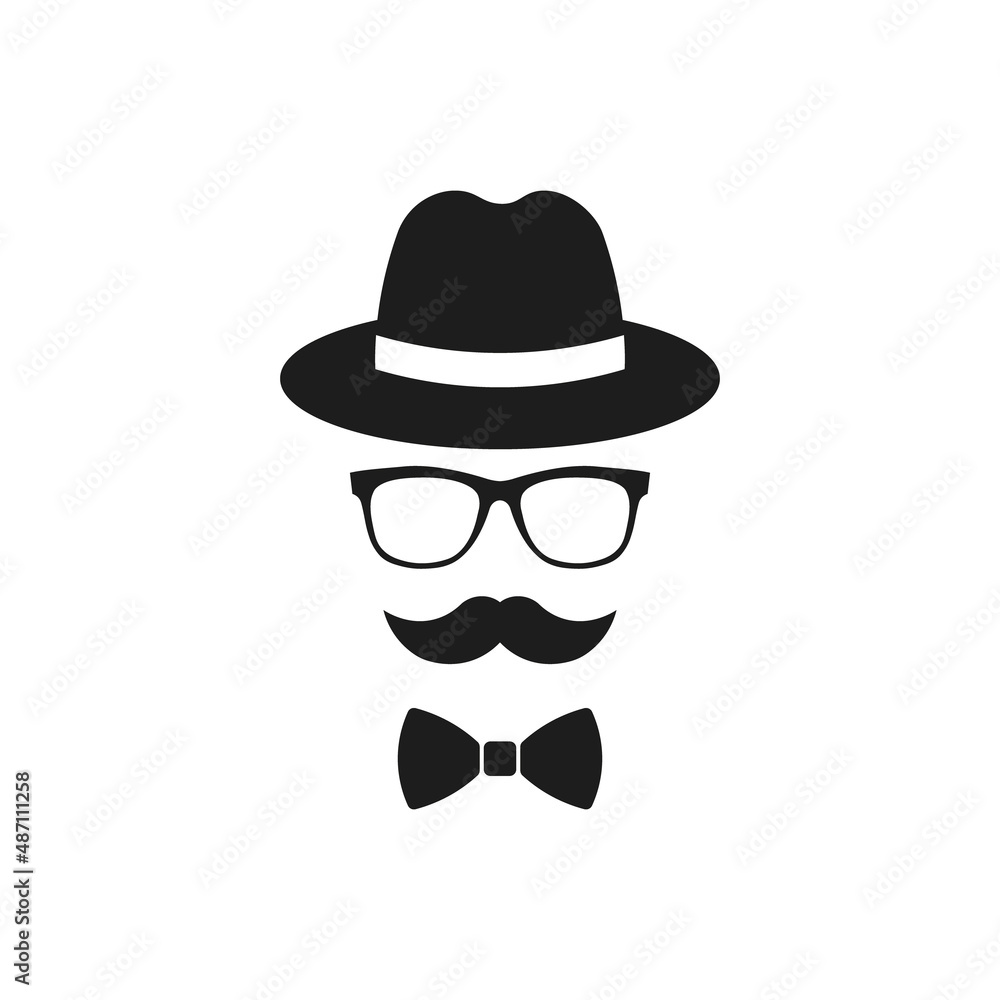 Wall mural gentleman icon design. flat style. vector.