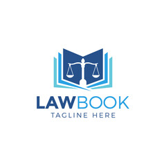 book law firm logo, learning law firm logo design vector template