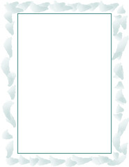 blue frame for photo or congratulation with bow