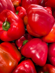red bell pepper closeup