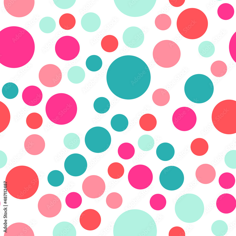 Poster abstract seamless pattern with circles. geometry pattern for fabric and textile