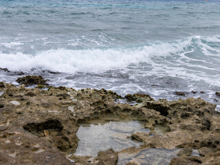 waves and rocks